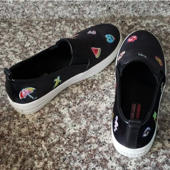 Skechers Kids' Black Slip-On Sneakers with Fun Patches - Picture 5 of 8